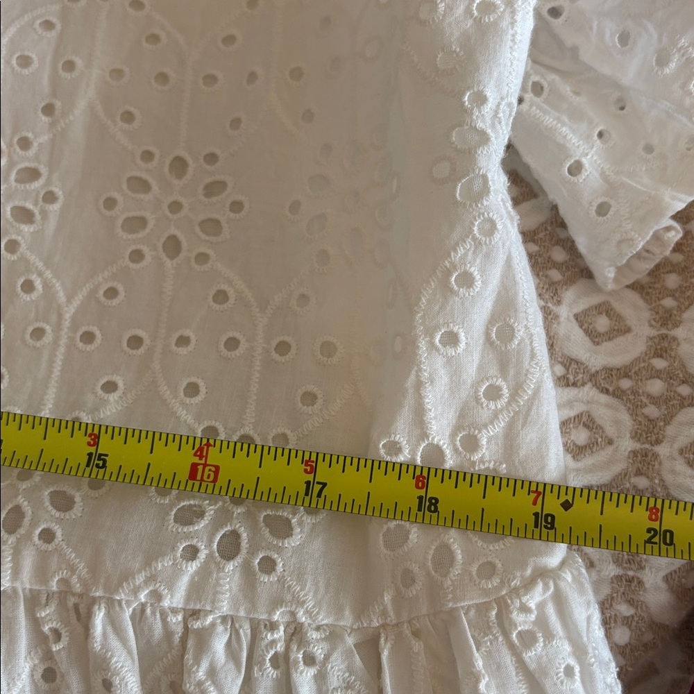 Sundance White Eyelet Dress Size Medium - Picture 10 of 10